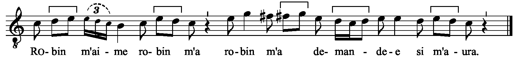 Refrain musical notation